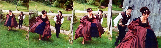 Costumed Bride and Groom